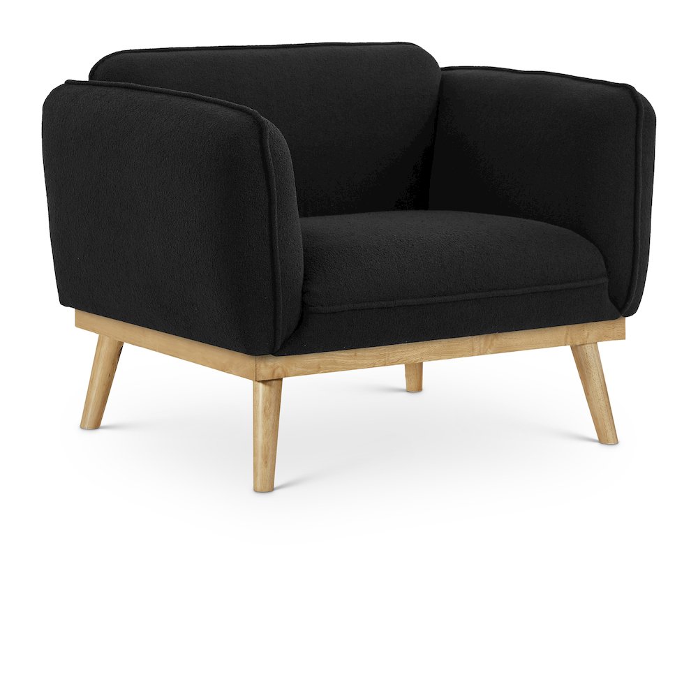 Nolita Black Boucle Fabric Chair. Picture 1