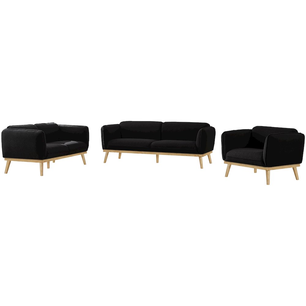 Nolita Black Boucle Fabric Chair. Picture 14