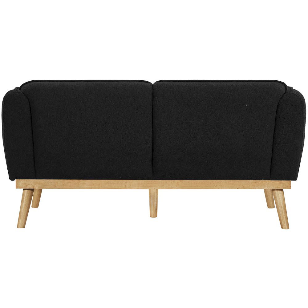 Nolita Black Boucle Fabric Loveseat. Picture 3