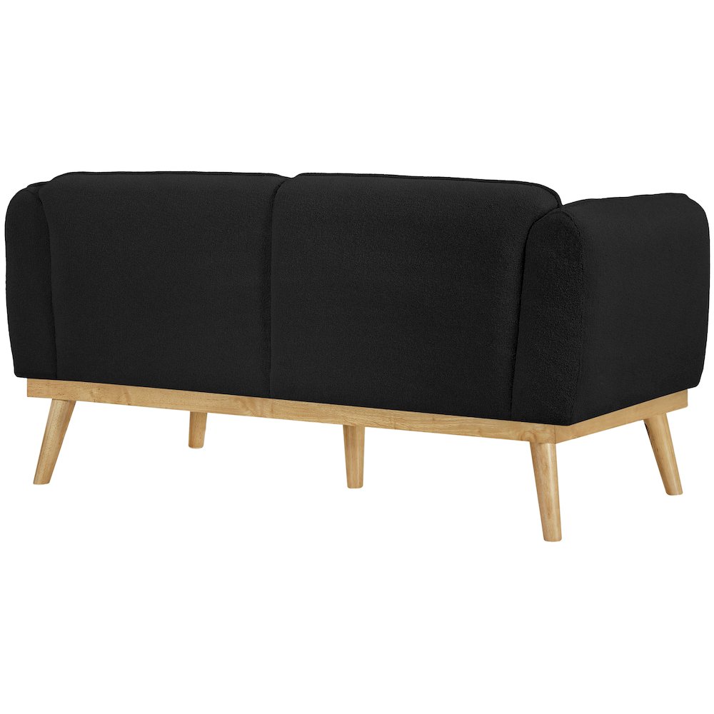 Nolita Black Boucle Fabric Loveseat. Picture 4
