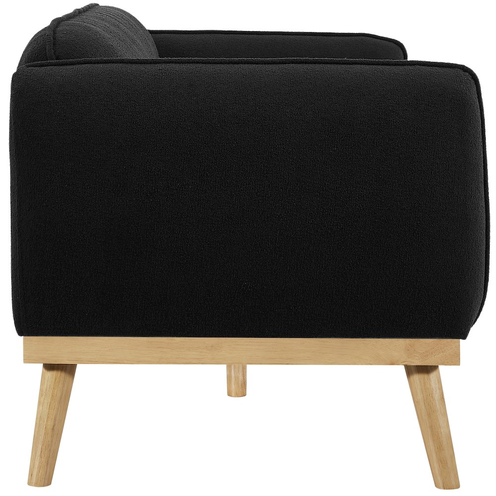 Nolita Black Boucle Fabric Loveseat. Picture 7