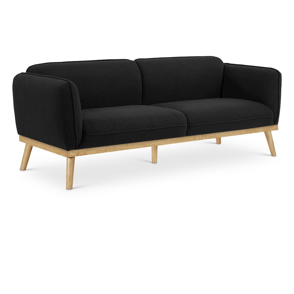 Nolita Black Boucle Fabric Sofa. Picture 1