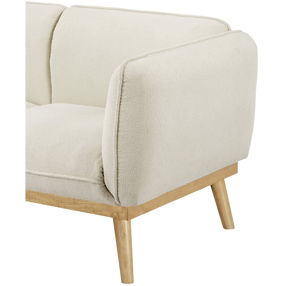 Nolita Cream Boucle Fabric Loveseat. Picture 10