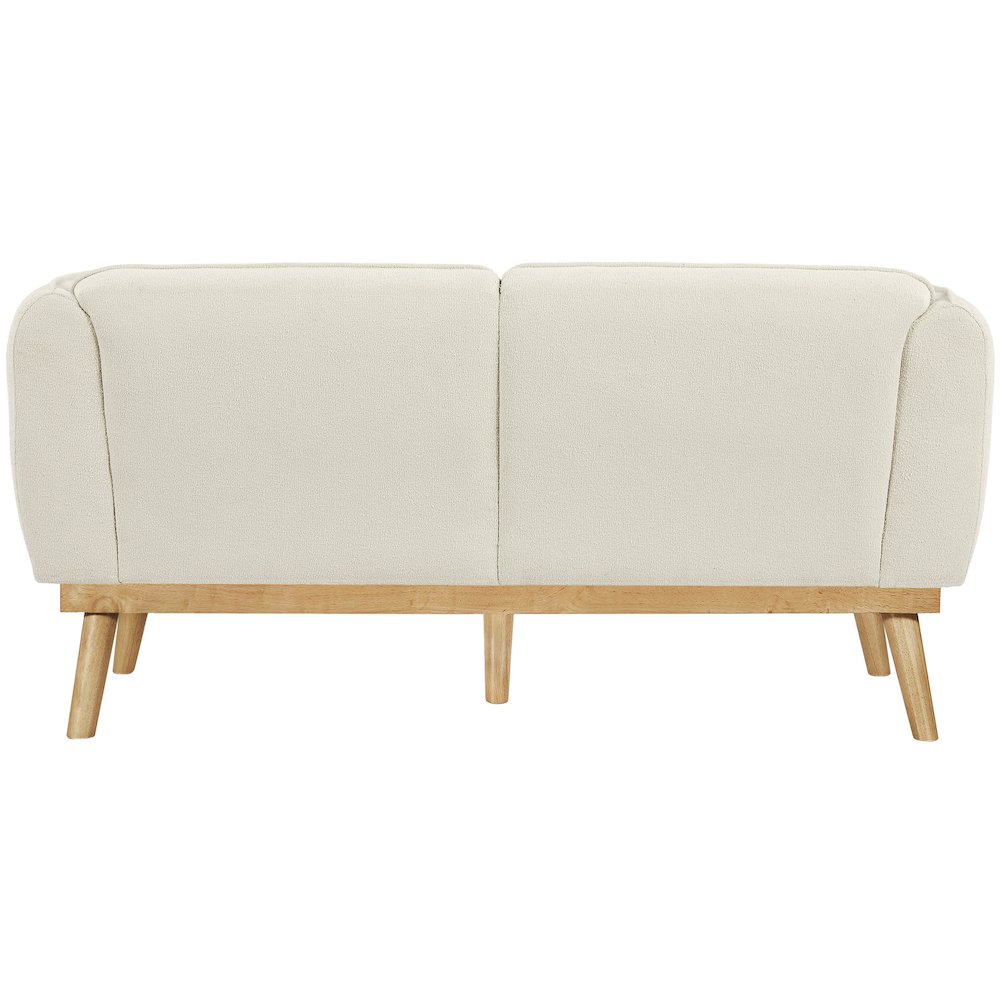 Nolita Cream Boucle Fabric Loveseat. Picture 3