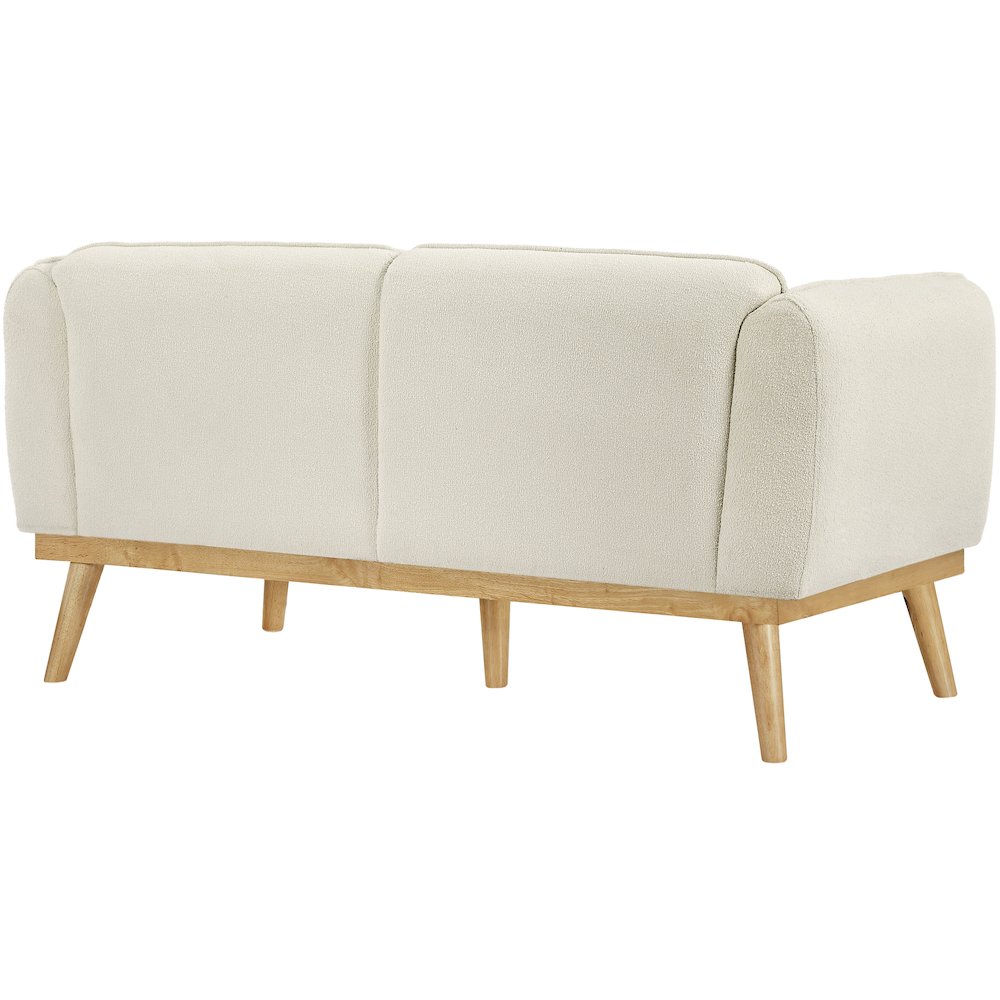 Nolita Cream Boucle Fabric Loveseat. Picture 4