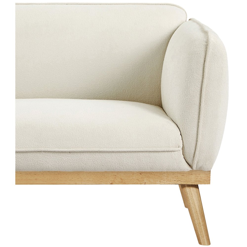Nolita Cream Boucle Fabric Loveseat. Picture 8