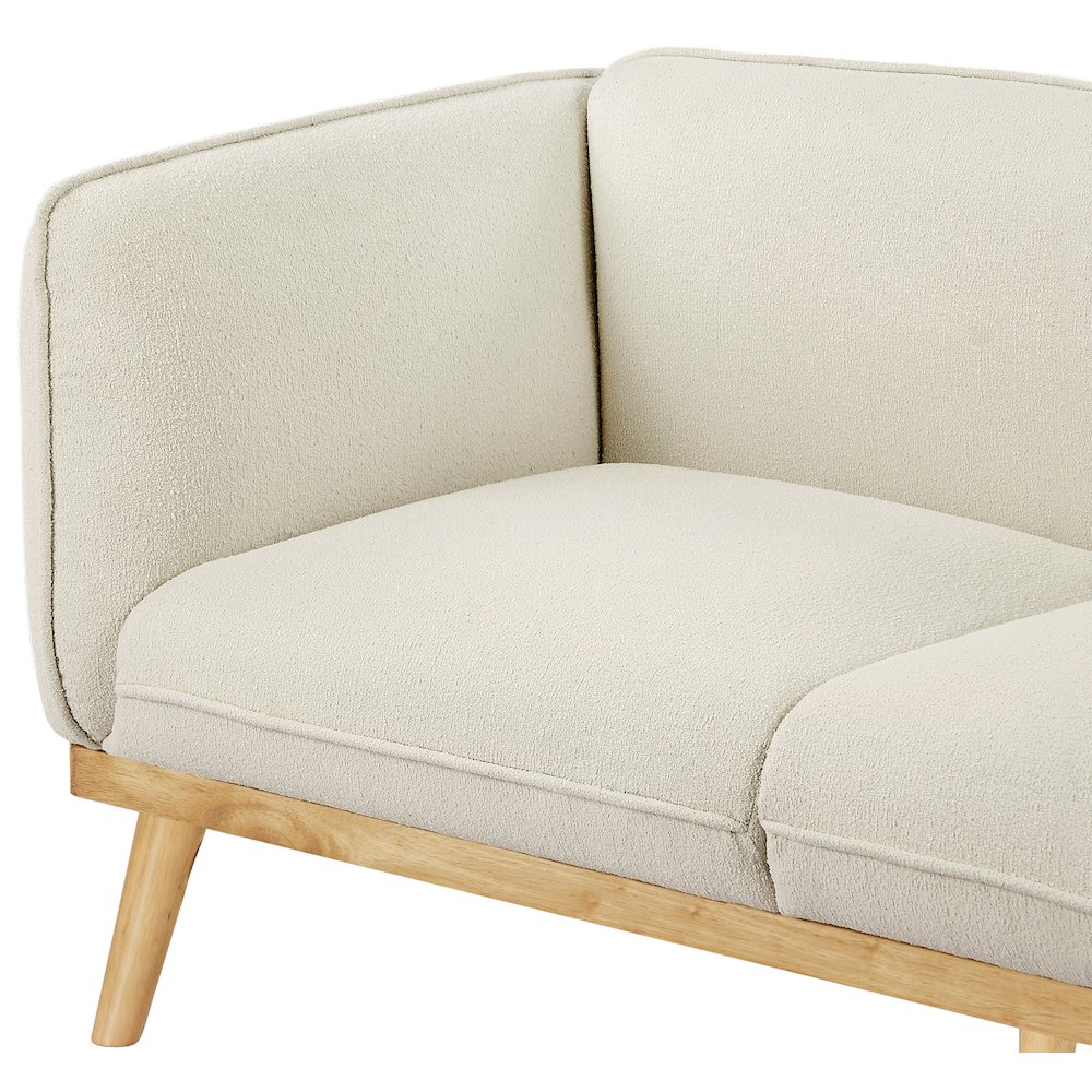 Nolita Cream Boucle Fabric Loveseat. Picture 9