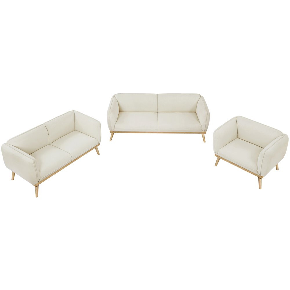 Nolita Cream Boucle Fabric Sofa. Picture 12