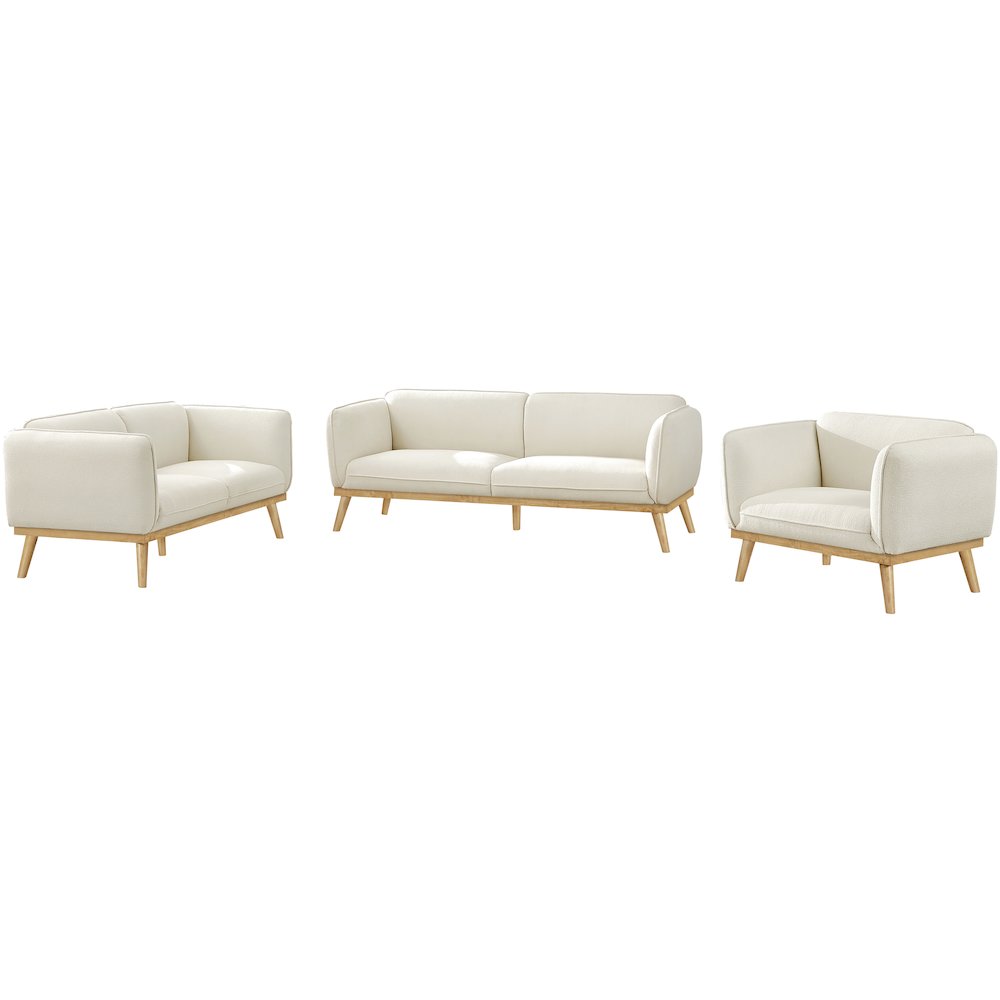 Nolita Cream Boucle Fabric Sofa. Picture 13