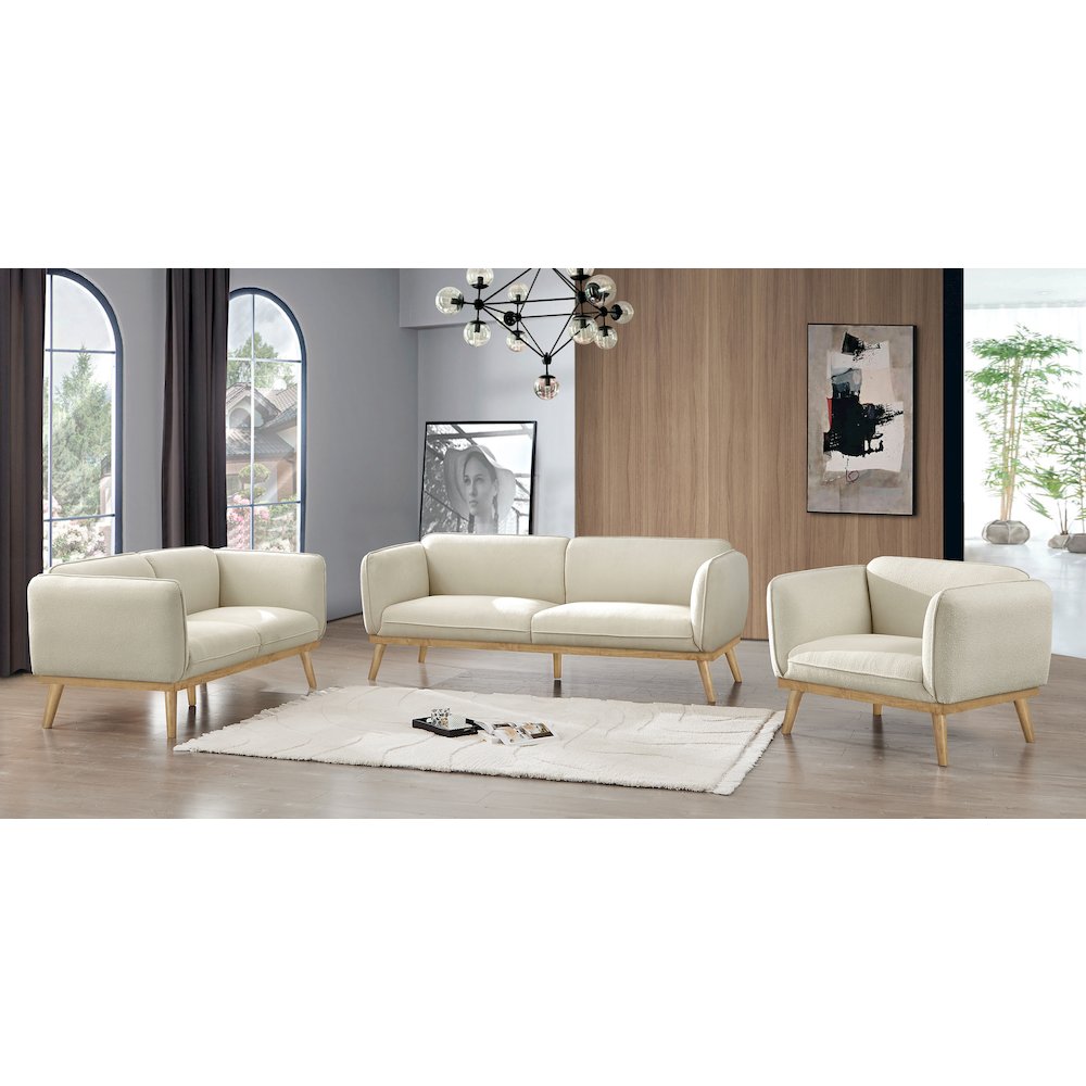 Nolita Cream Boucle Fabric Sofa. Picture 15