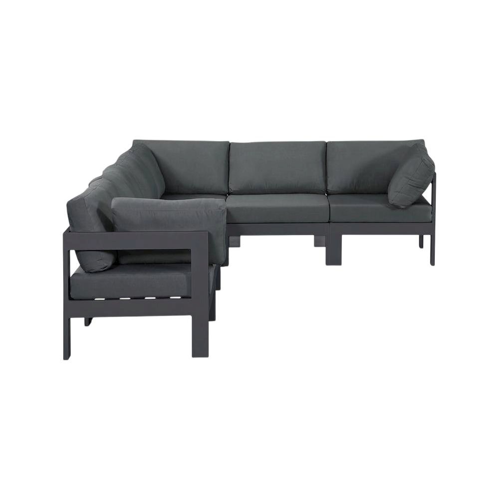 Gray Fabric Outdoor Modular Sectional With Contemporary Style. Picture 1