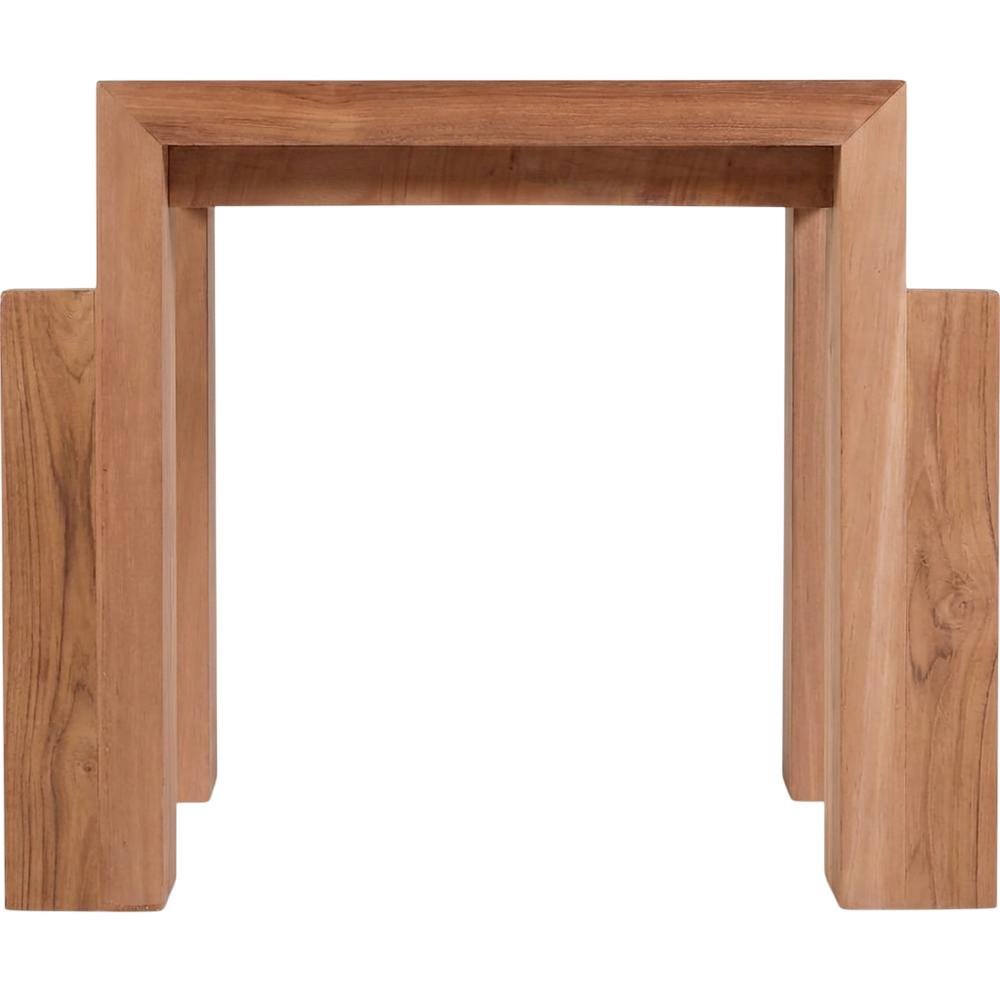 Teak Outdoor End Table With Contemporary Finish And Sturdy Design. Picture 4