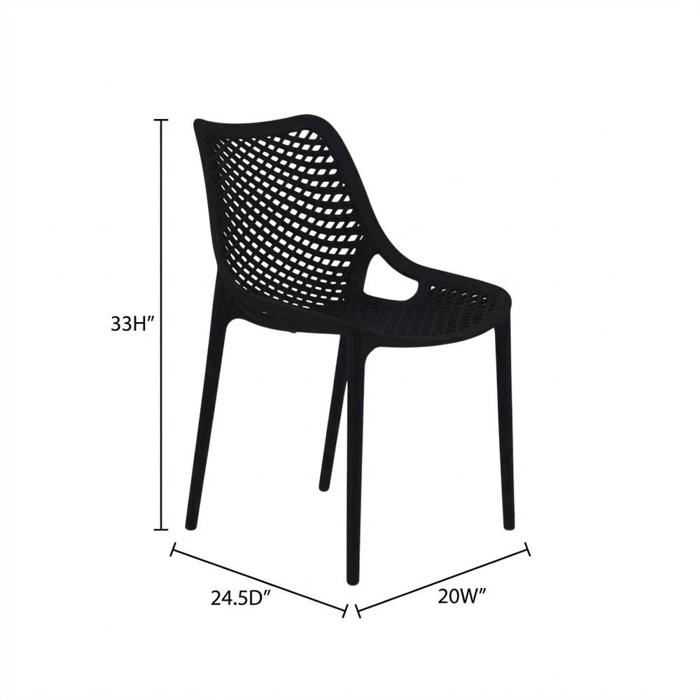 Contemporary Outdoor Patio Dining Chair Set Of 4 With Uv-Protection Finish. Picture 7