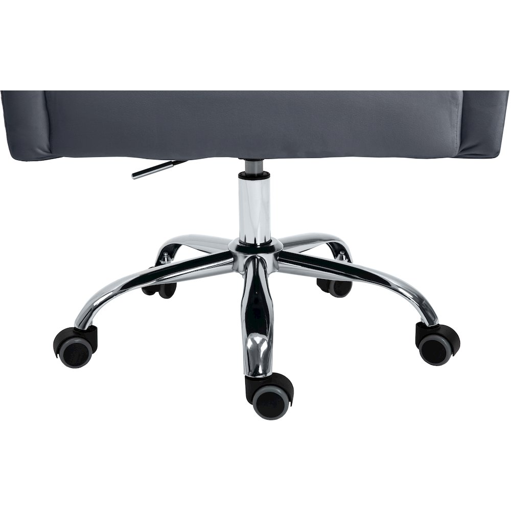 Arden Grey Velvet Office Chair. Picture 10