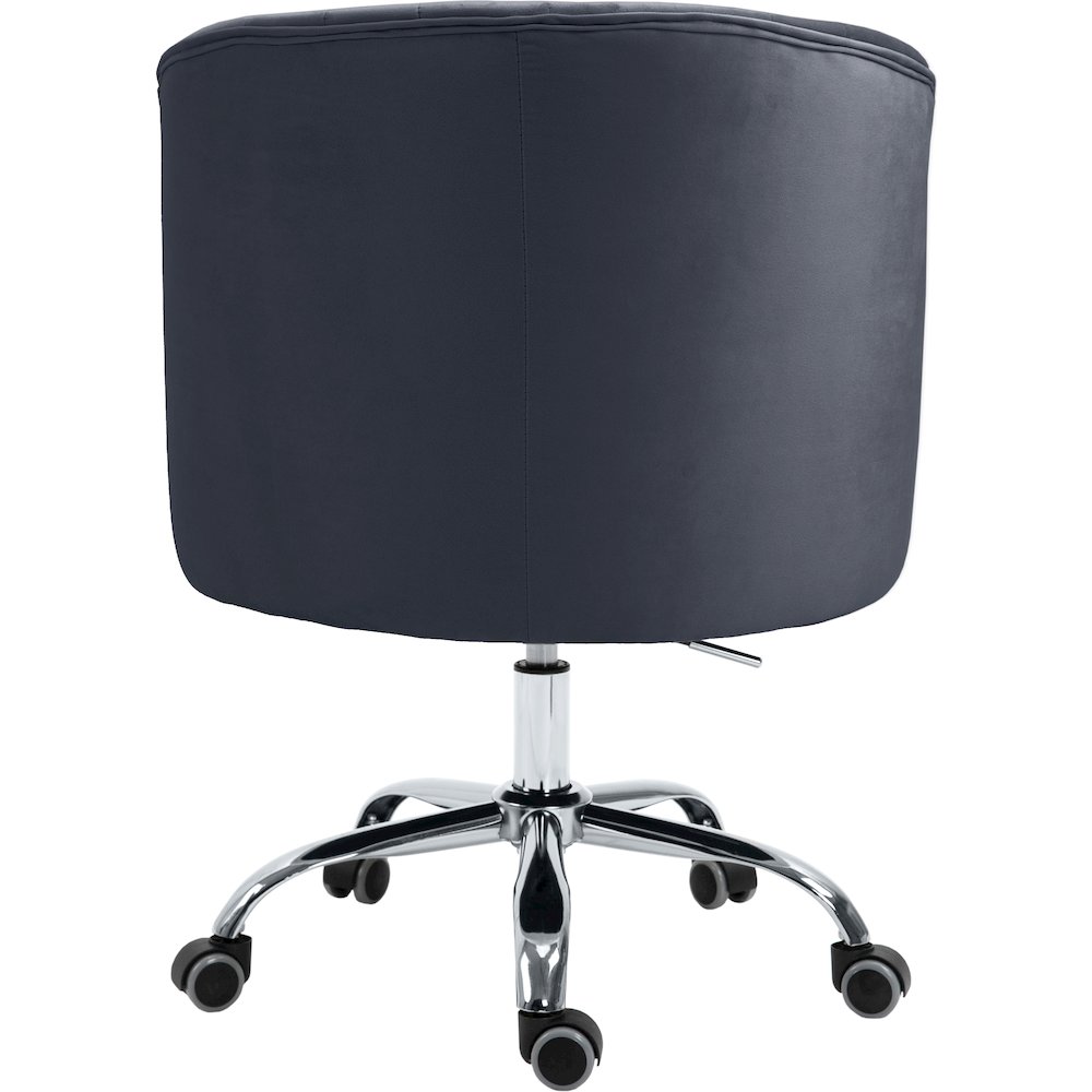 Arden Grey Velvet Office Chair. Picture 3