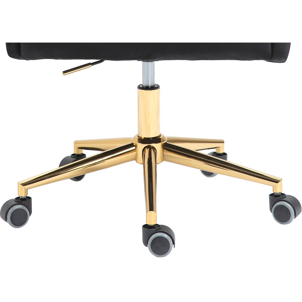 Karina Black Velvet Office Chair. Picture 10