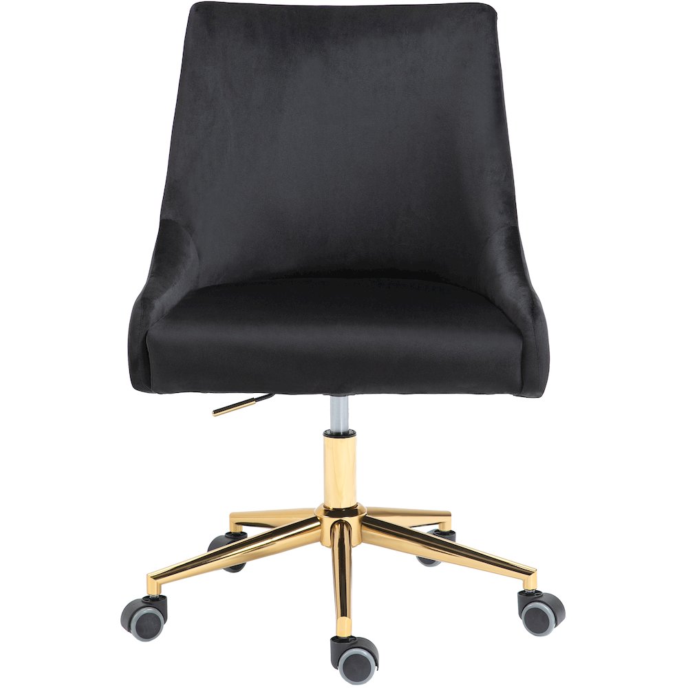 Karina Black Velvet Office Chair. Picture 4
