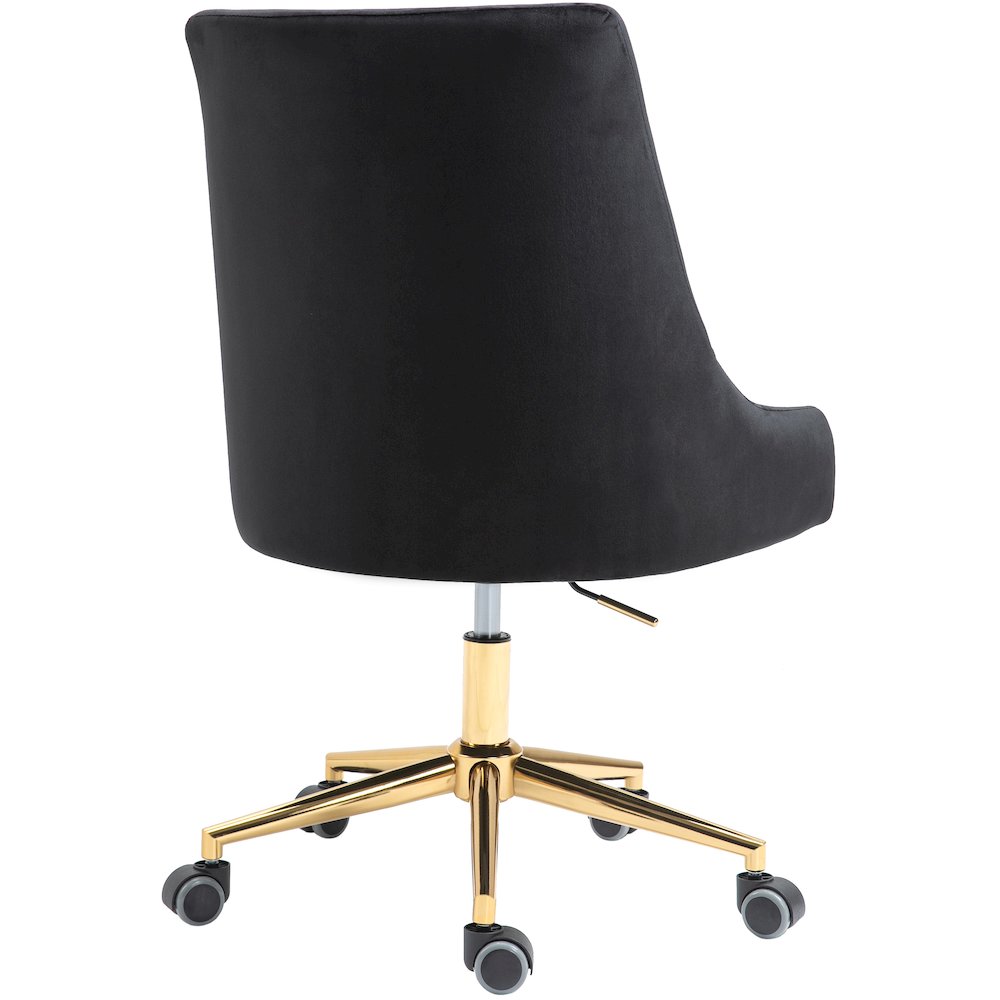 Karina Black Velvet Office Chair. Picture 6