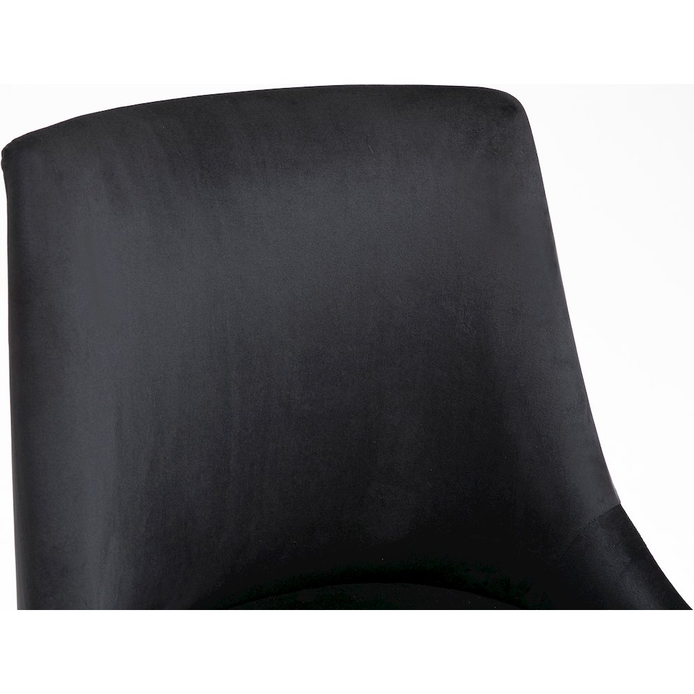 Karina Black Velvet Office Chair. Picture 7