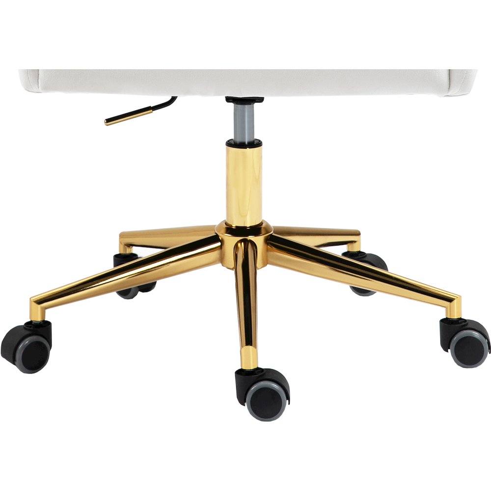 Karina Cream Velvet Office Chair. Picture 10