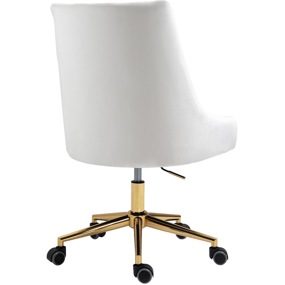 Karina Cream Velvet Office Chair. Picture 6