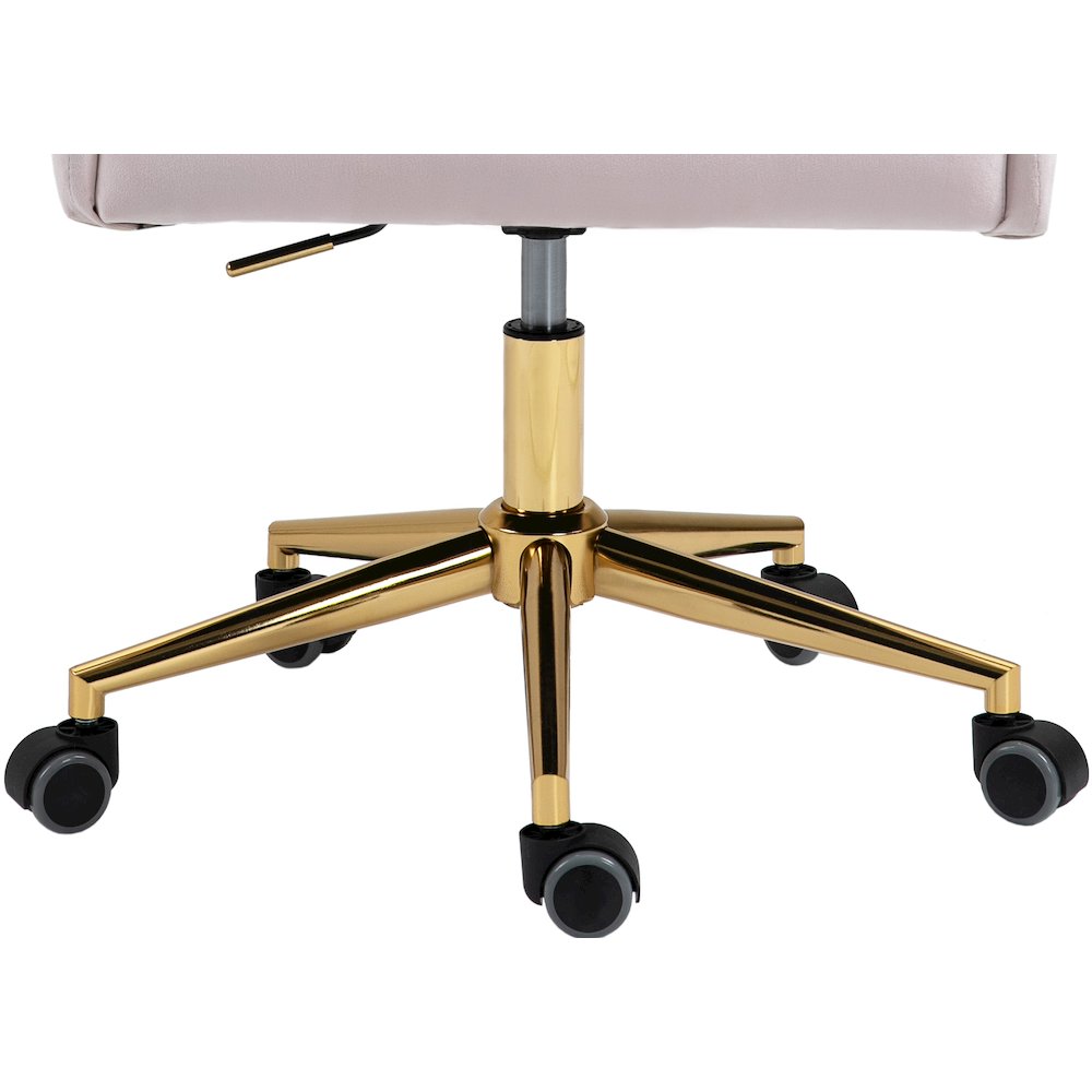 Karina Pink Velvet Office Chair. Picture 10