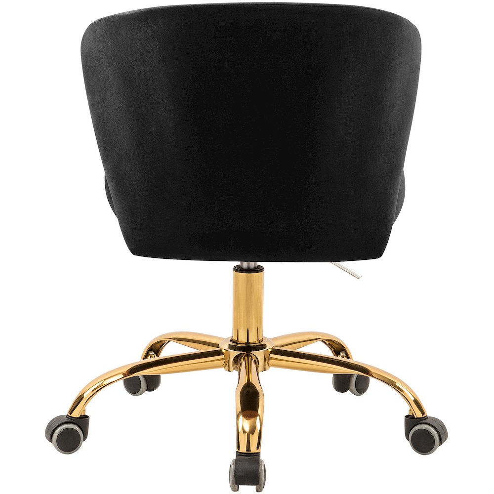 Finley Black Velvet Office Chair. Picture 3