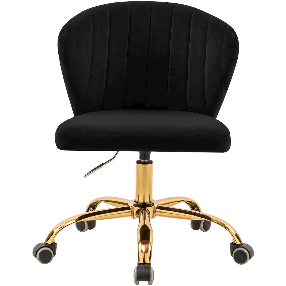 Finley Black Velvet Office Chair. Picture 4