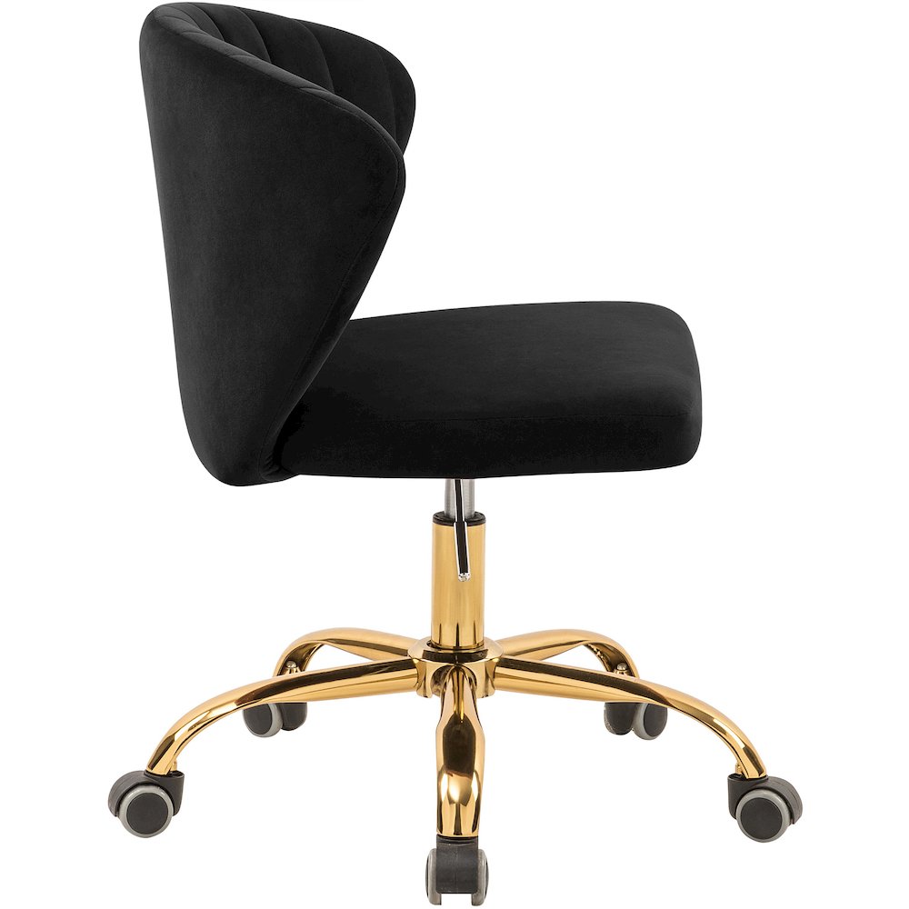 Finley Black Velvet Office Chair. Picture 5
