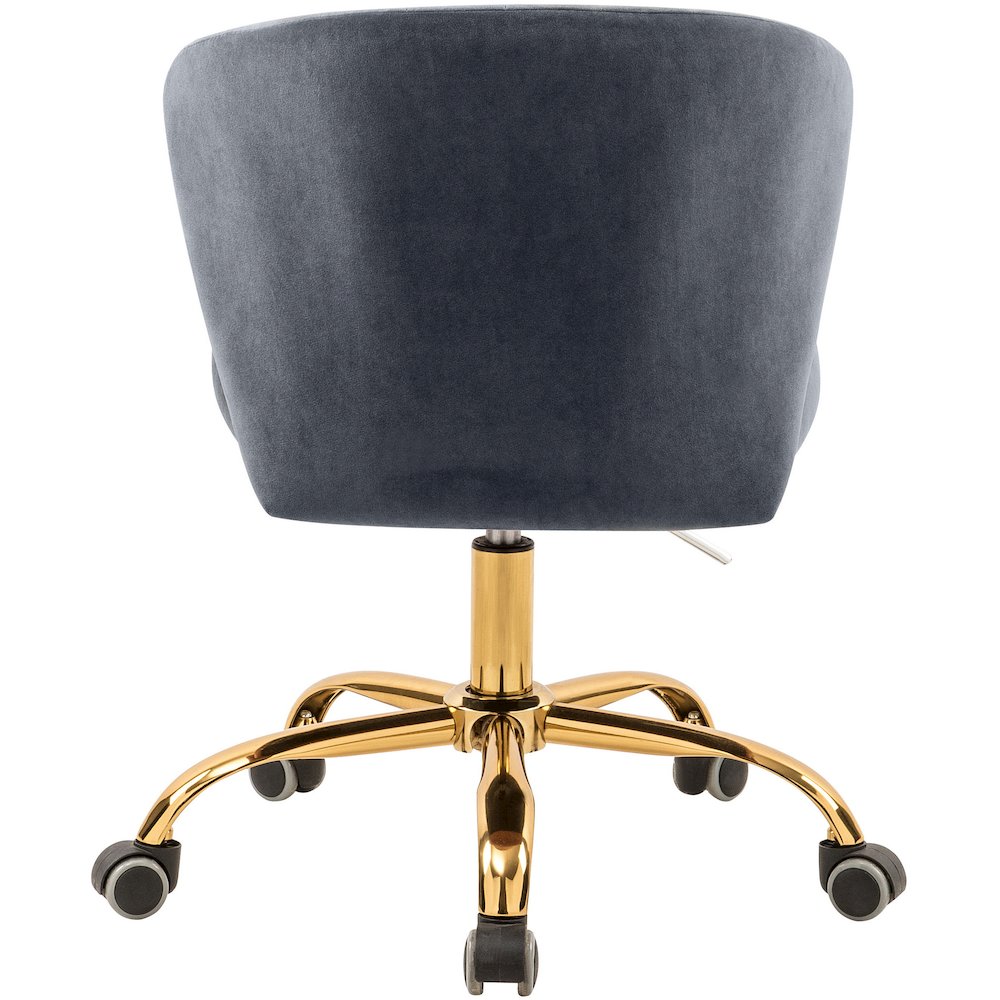 Finley Grey Velvet Office Chair. Picture 3