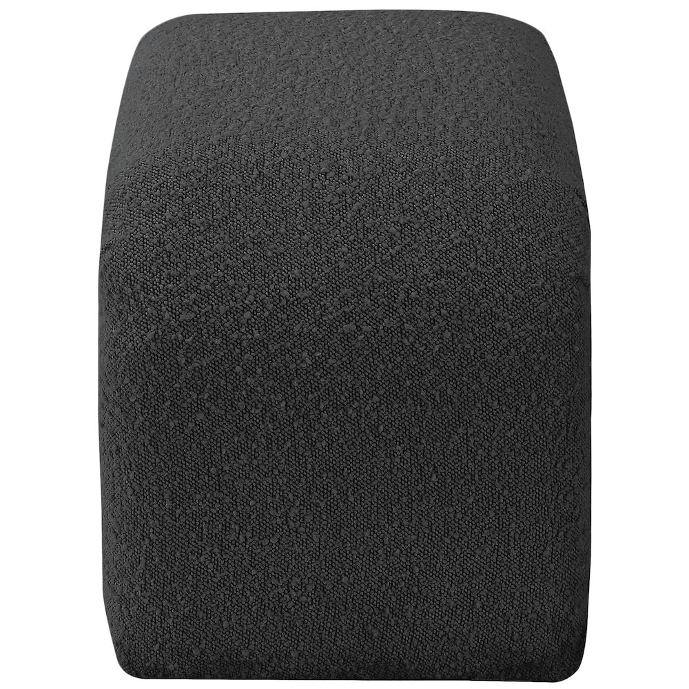 Niagara Black Boucle Fabric Bench. Picture 4