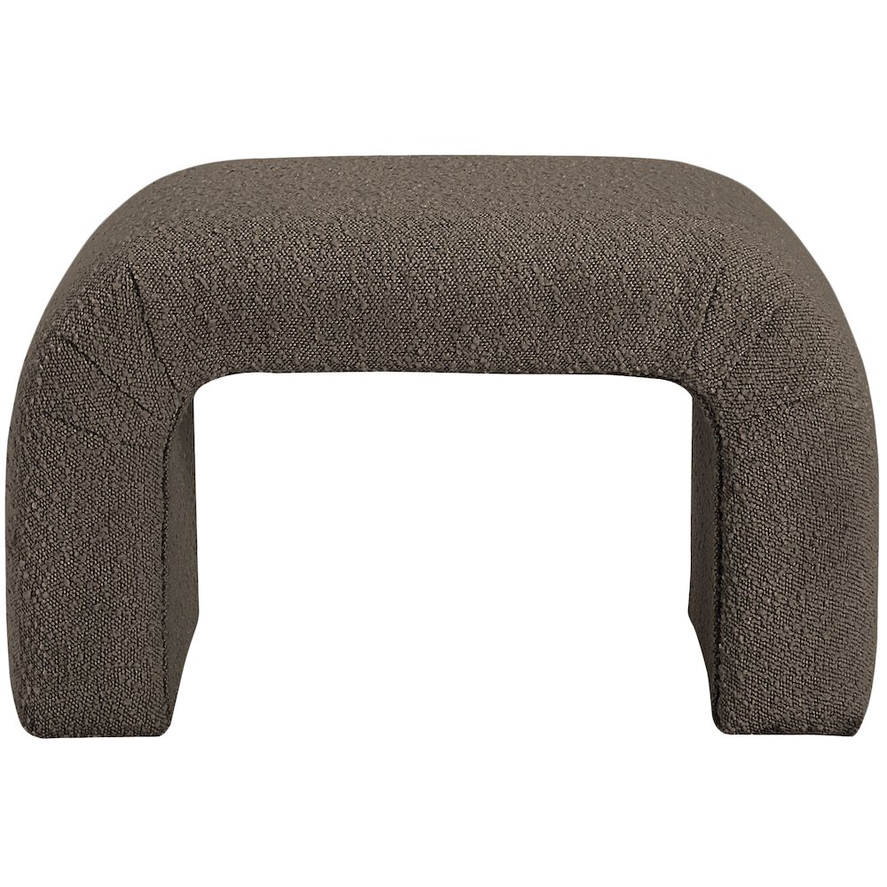 Niagara Brown Boucle Fabric Bench. Picture 3