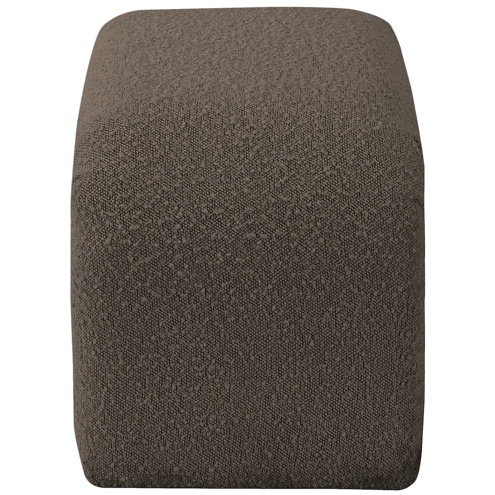 Niagara Brown Boucle Fabric Bench. Picture 4