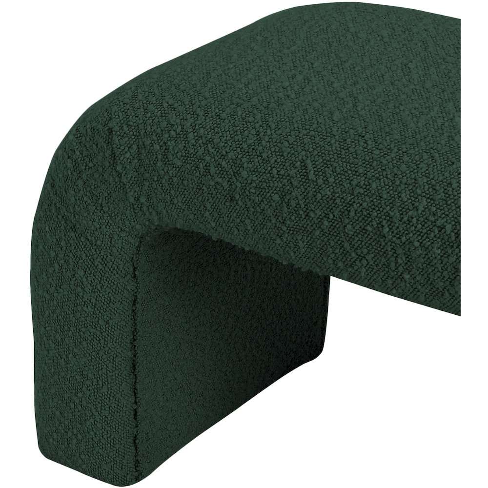 Niagara Green Boucle Fabric Bench. Picture 5