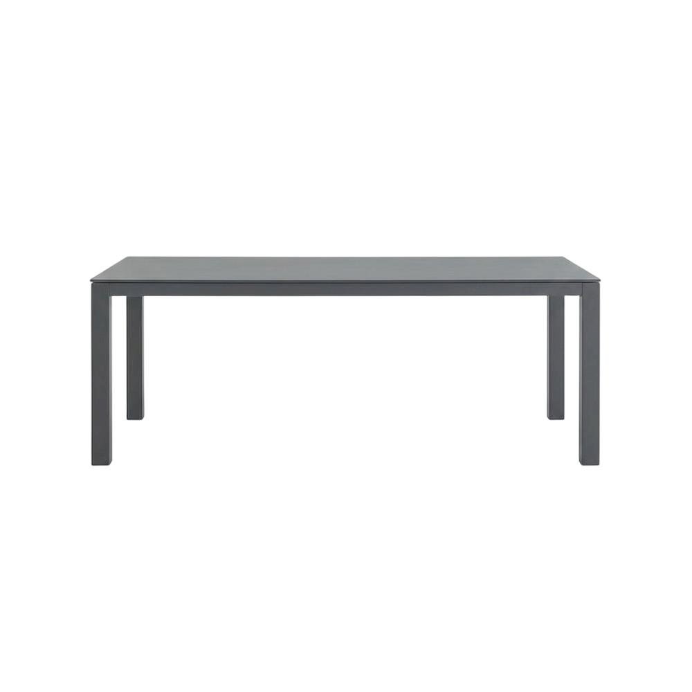 Contemporary Outdoor Dining Table In Grey Finish With Adjustable Width. Picture 4