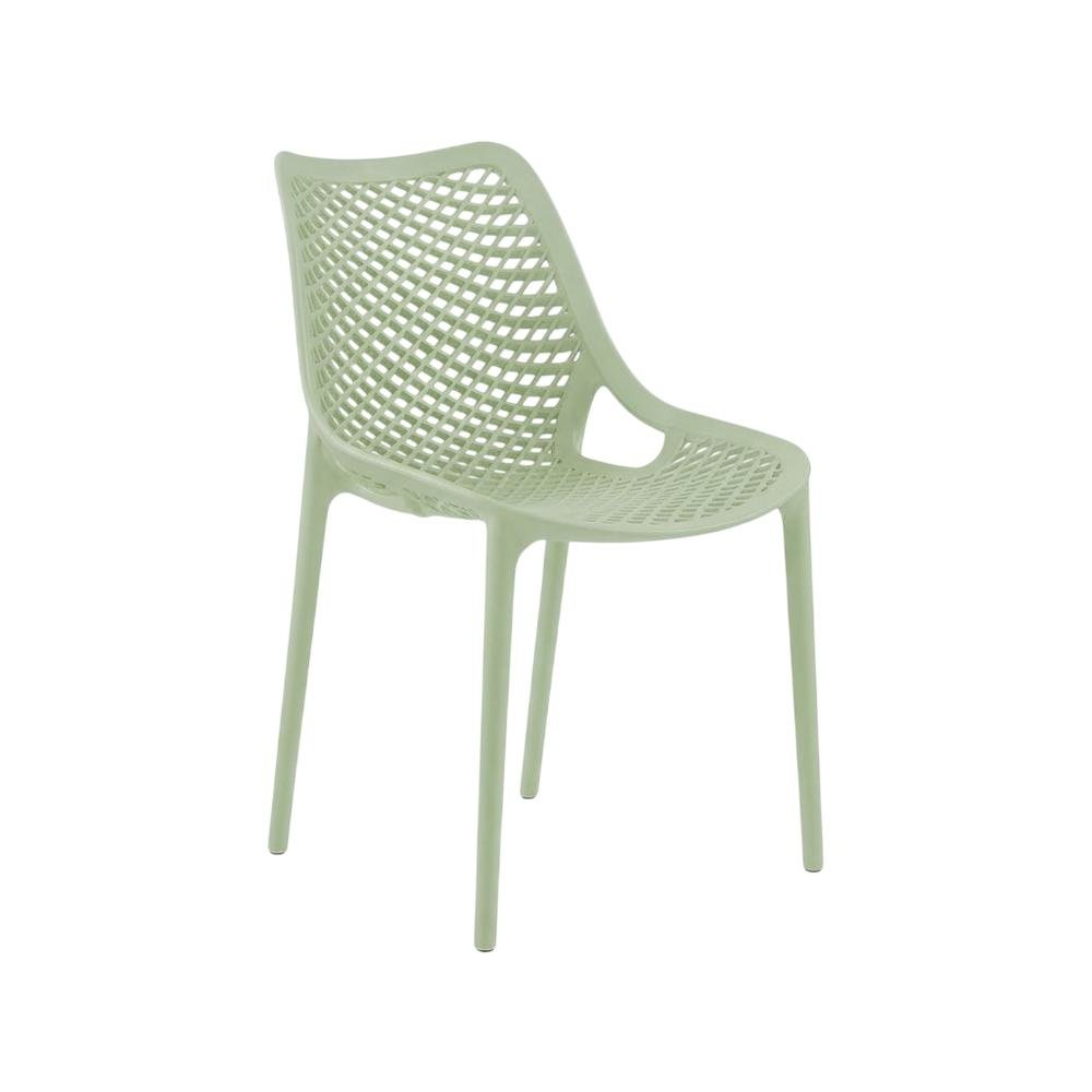 Contemporary Mint Outdoor Dining Chair Set Of 4 With Protective Finish. Picture 1