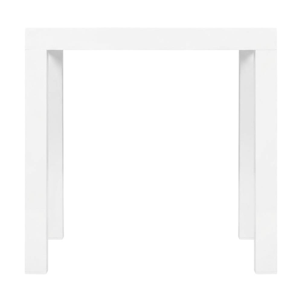 Outdoor Patio End Table With Brown Wood-Look Finish And Contemporary Style. Picture 4