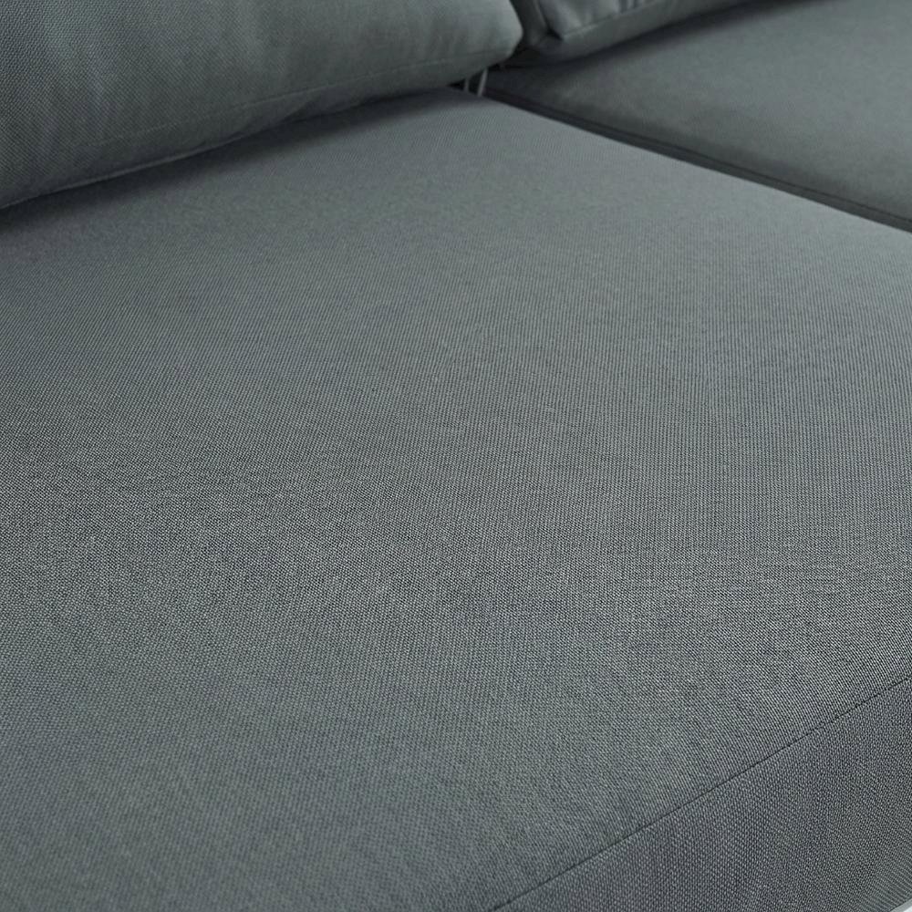 Gray Fabric Outdoor Modular Sofa With Contemporary Style And Cushioned Seats. Picture 5