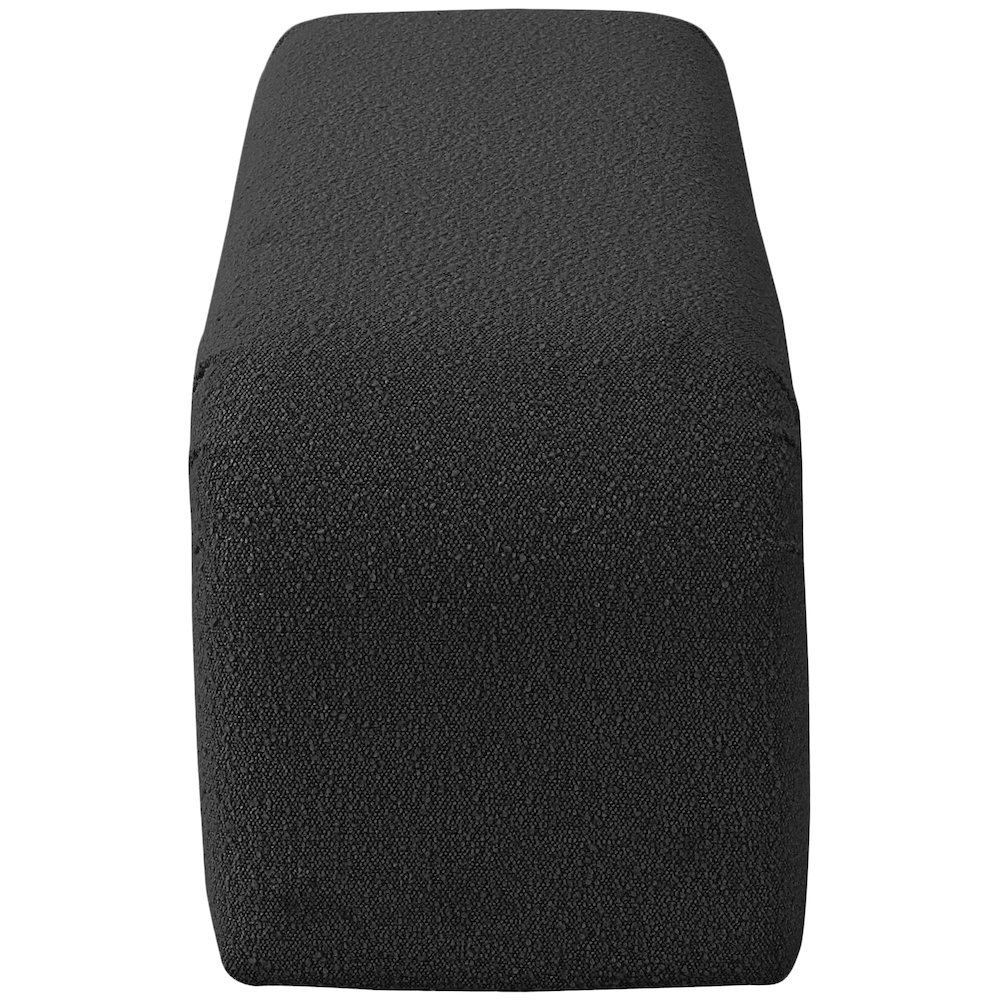 Niagara Black Boucle Fabric Bench. Picture 4