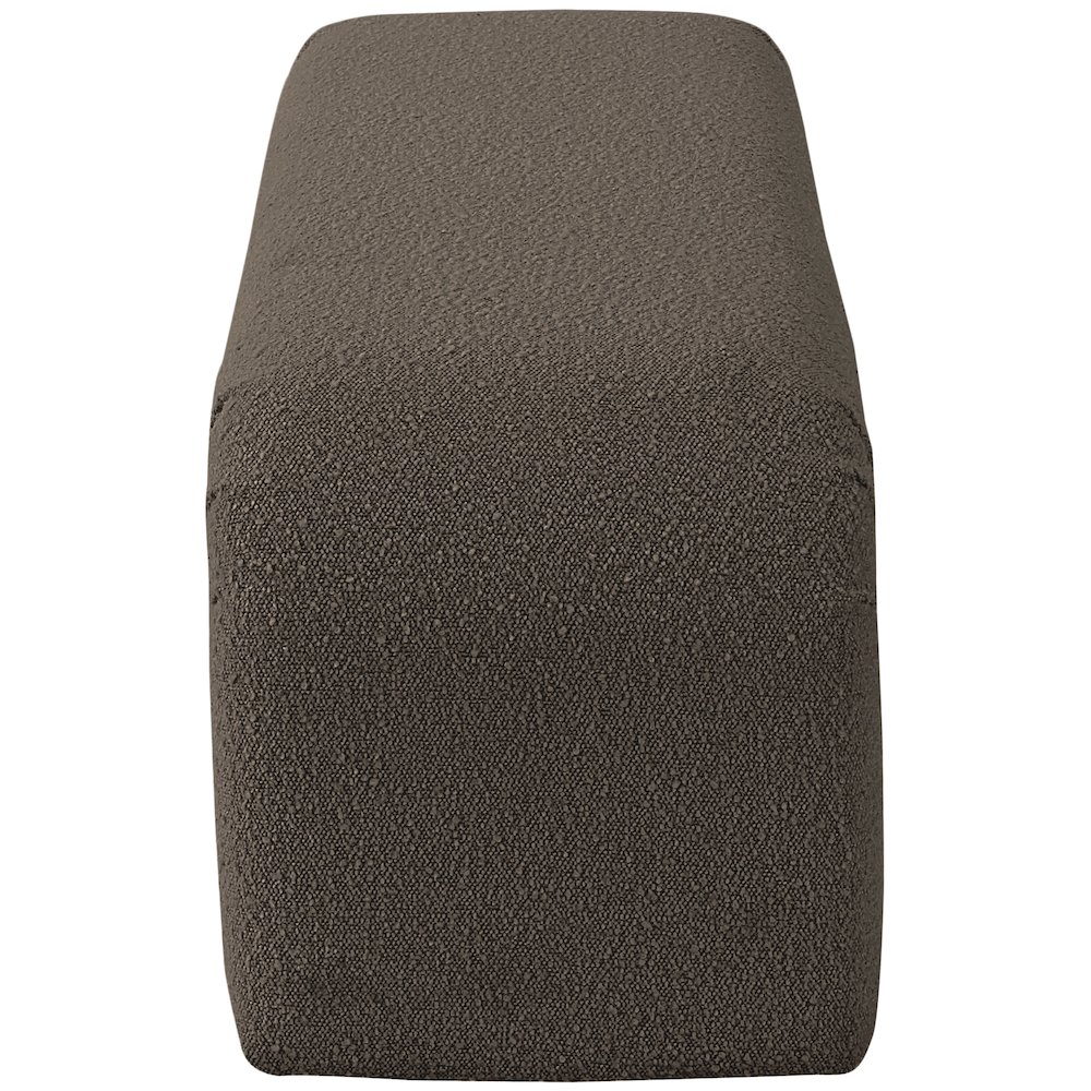 Niagara Brown Boucle Fabric Bench. Picture 4