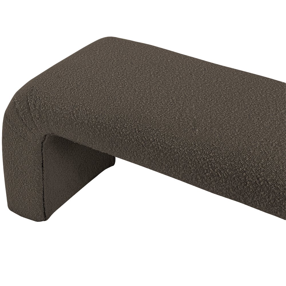 Niagara Brown Boucle Fabric Bench. Picture 5