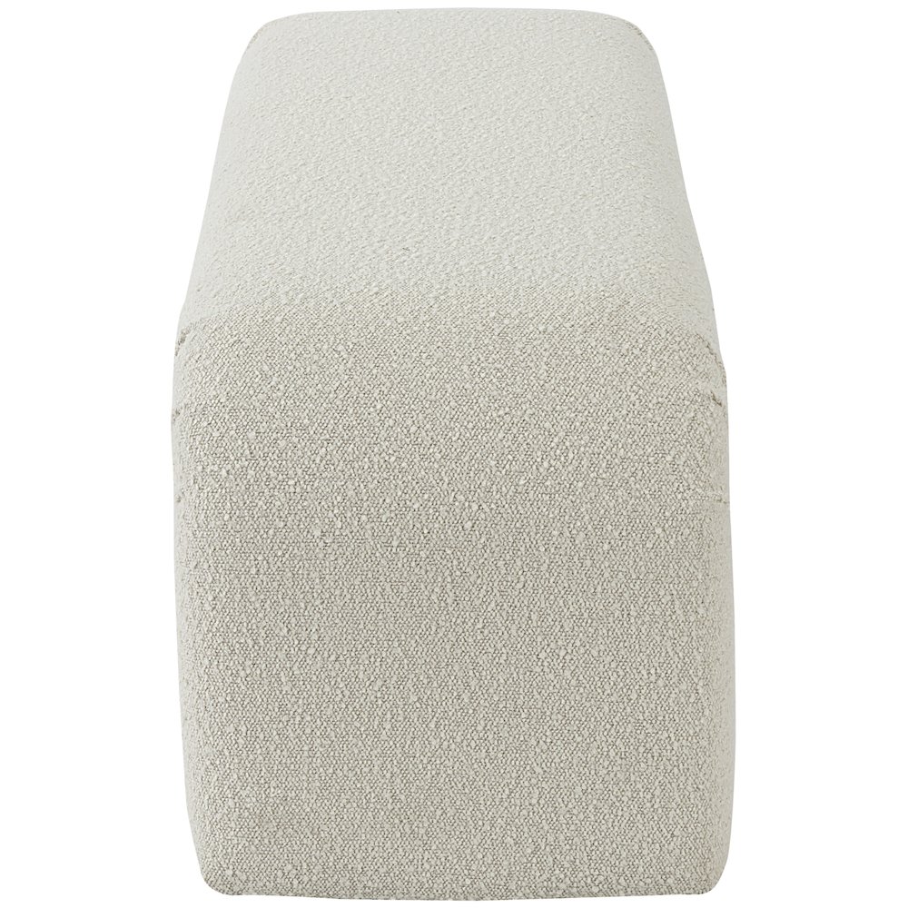 Niagara Cream Boucle Fabric Bench. Picture 4