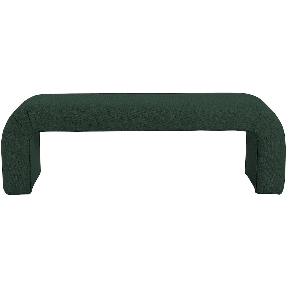 Niagara Green Boucle Fabric Bench. Picture 3