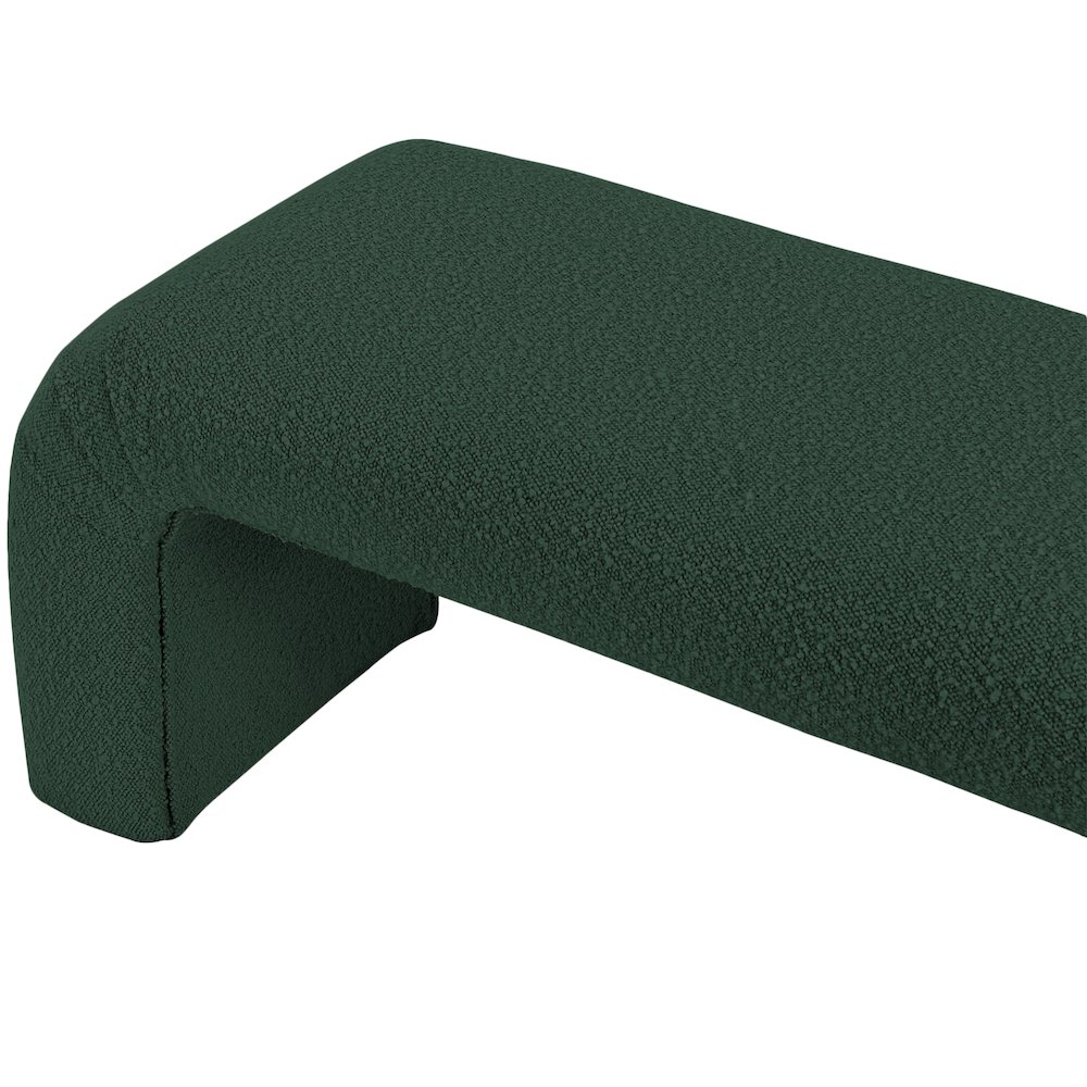 Niagara Green Boucle Fabric Bench. Picture 5