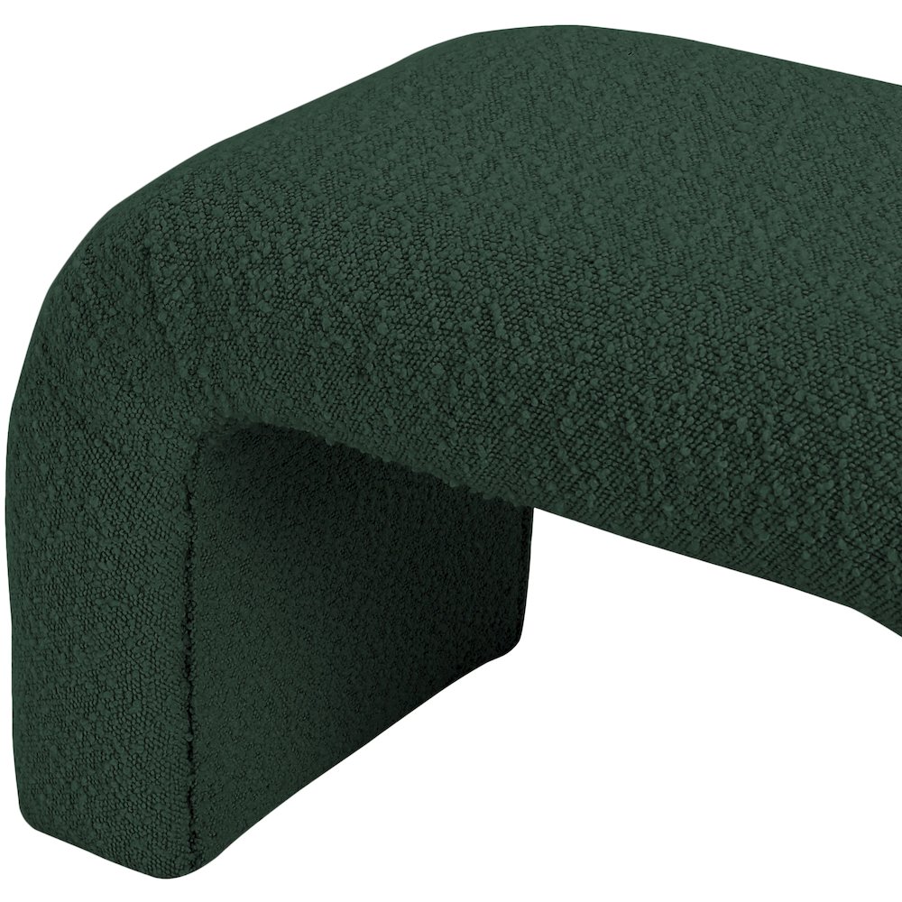 Niagara Green Boucle Fabric Bench. Picture 6