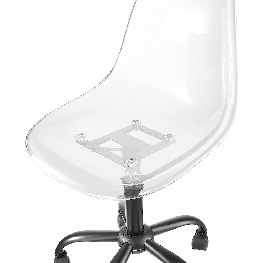Clarion Matte Black Office Chair. Picture 6