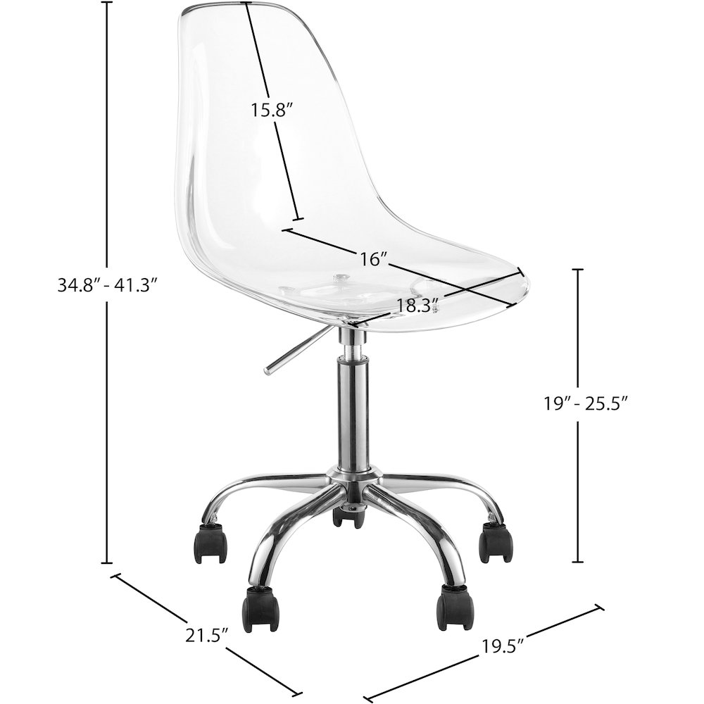 Clarion Chrome Office Chair. Picture 7