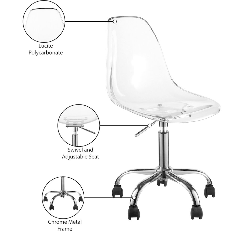 Clarion Chrome Office Chair. Picture 8