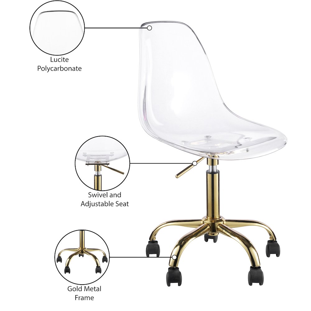 Clarion Gold Office Chair. Picture 8