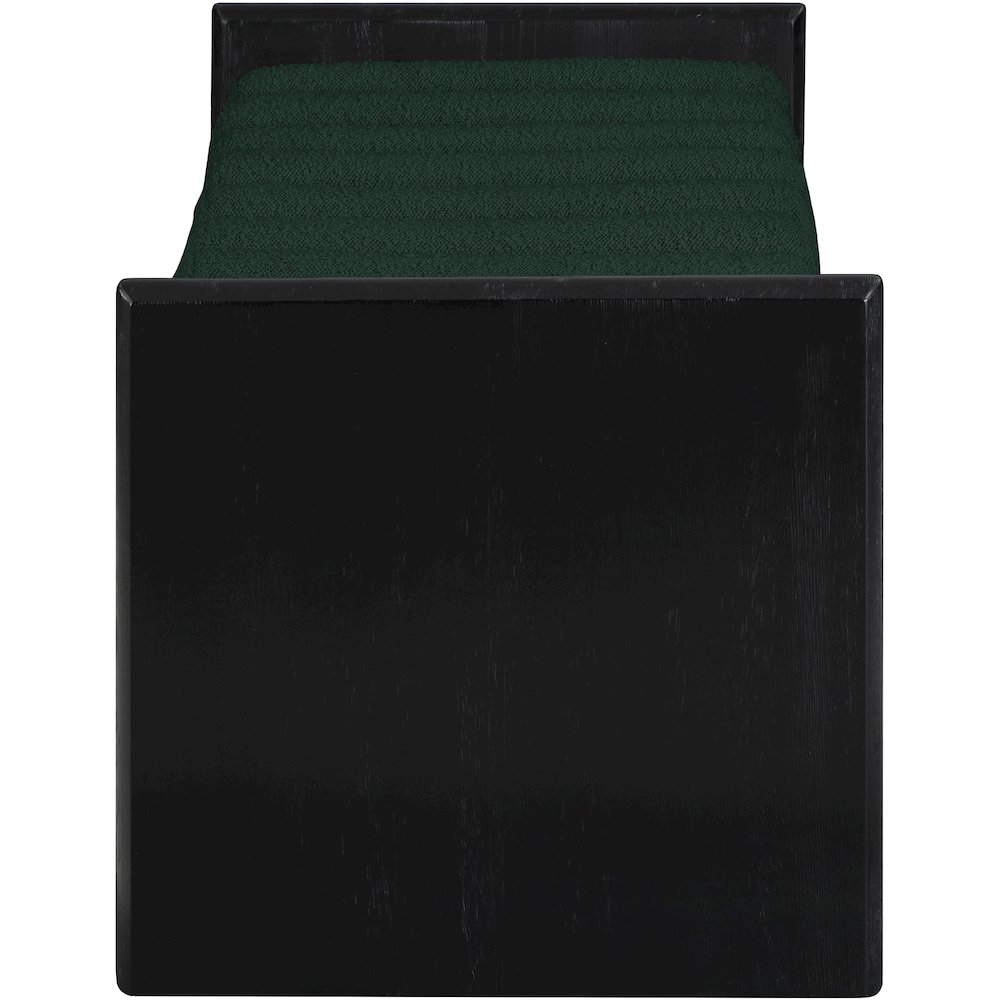 Waverly Green Boucle Fabric Bench. Picture 4